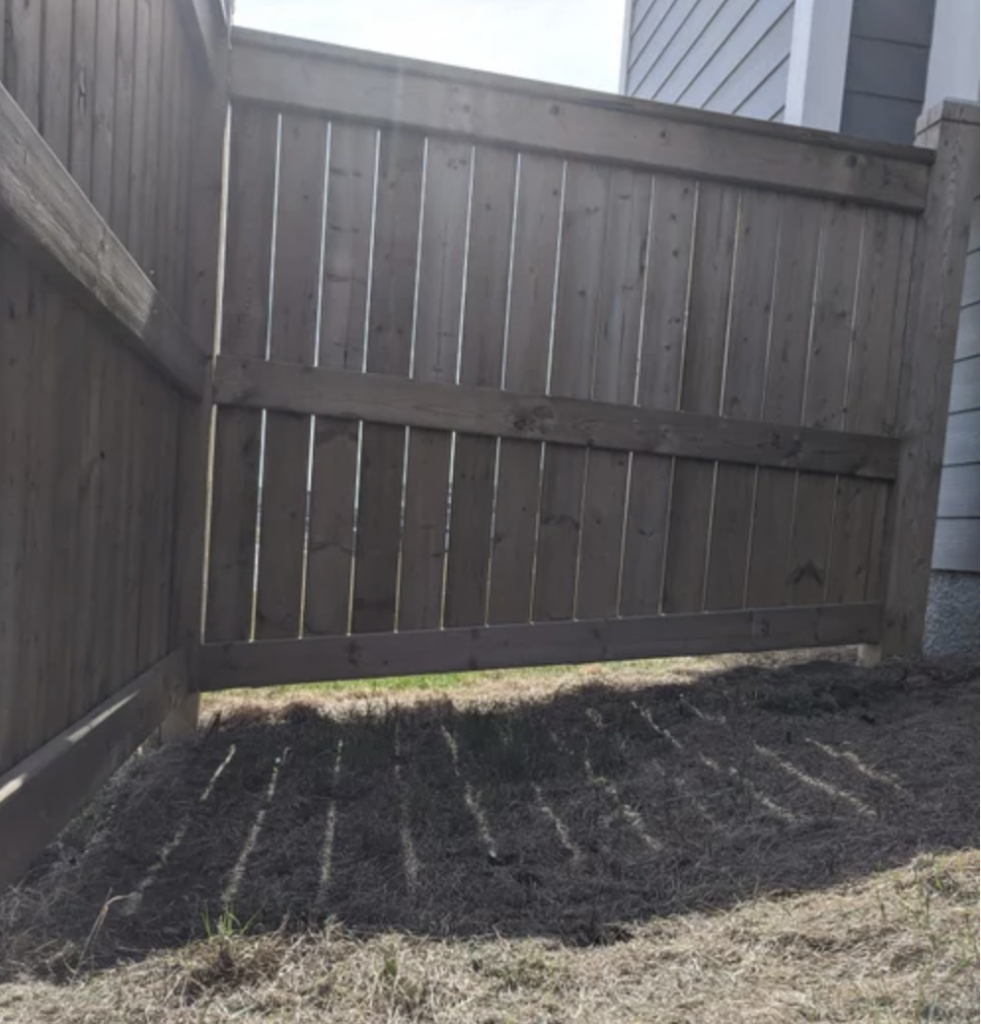 Best Backyard Fence on Sloped Yard - Gap under a fence