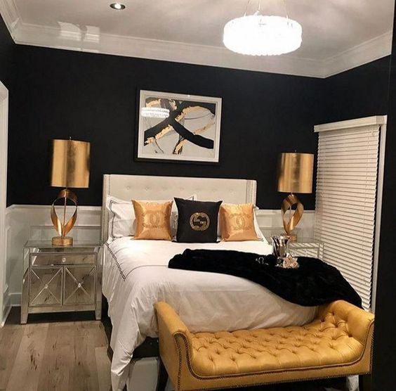 15 Black And Gold Bedroom Ideas - Black And Gold Bedroom