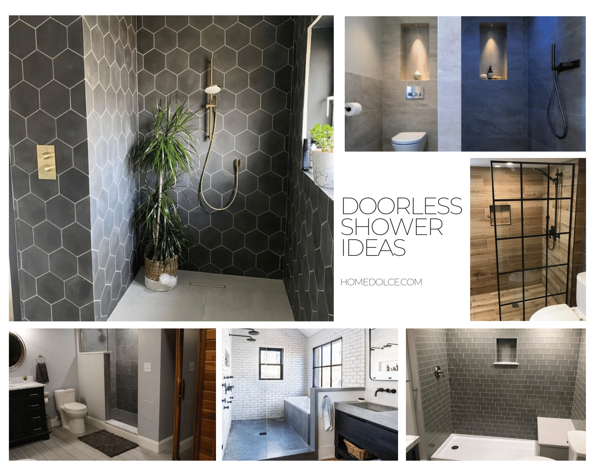15 Doorless Walk-In Shower Ideas